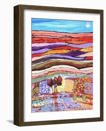 Tulips in a Field-Caroline Duncan-Framed Giclee Print