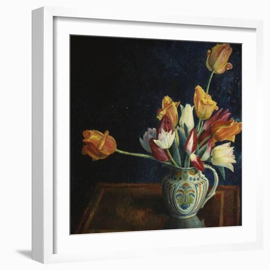 Tulips in a Staffordshire Jug-Dora Carrington-Framed Giclee Print