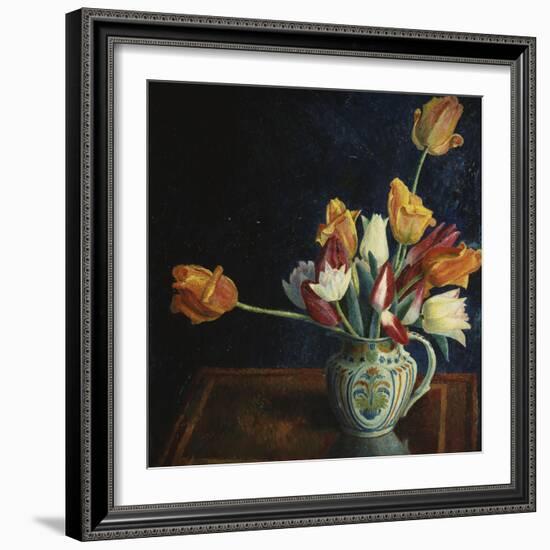 Tulips in a Staffordshire Jug-Dora Carrington-Framed Giclee Print