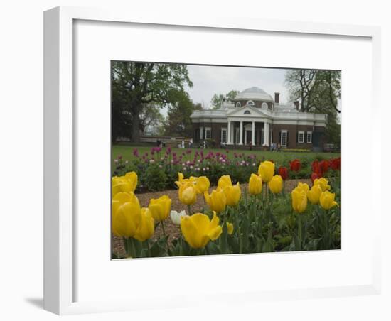 Tulips in Garden of Monticello, Virginia, USA-Merrill Images-Framed Photographic Print