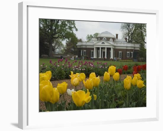 Tulips in Garden of Monticello, Virginia, USA-Merrill Images-Framed Photographic Print