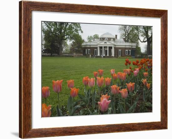 Tulips in Garden of Monticello, Virginia, USA-Merrill Images-Framed Photographic Print