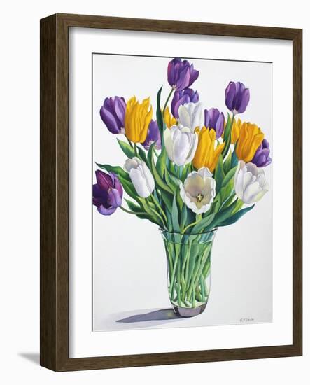 Tulips in Glass Vase-Christopher Ryland-Framed Giclee Print