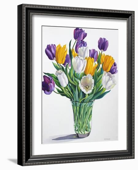 Tulips in Glass Vase-Christopher Ryland-Framed Giclee Print