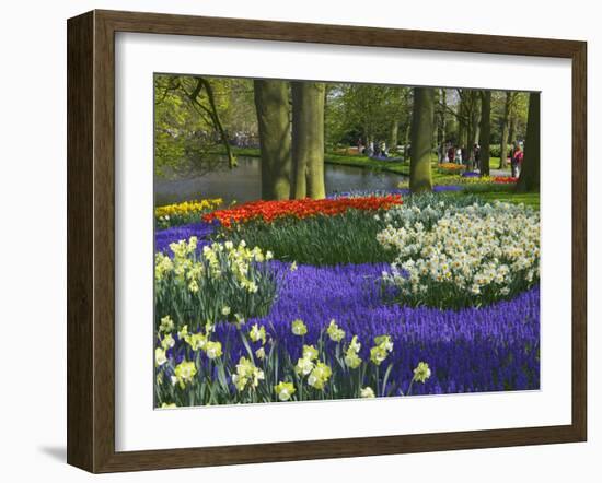 Tulips in Keukenhof Gardens, Amsterdam, Netherlands-Keren Su-Framed Photographic Print