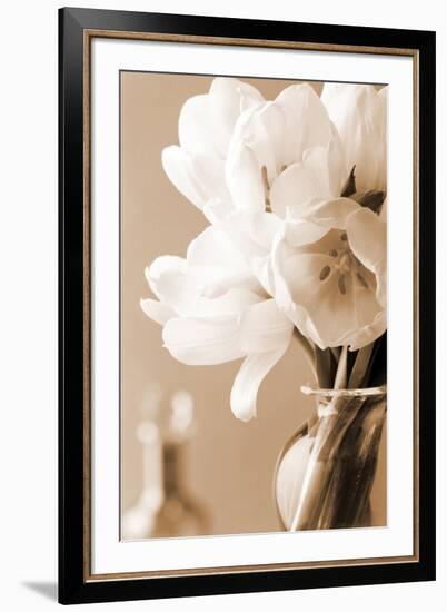 Tulips in Sepia-Christine Zalewski-Framed Art Print