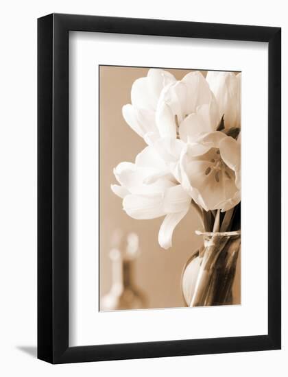 Tulips in Sepia-Christine Zalewski-Framed Art Print