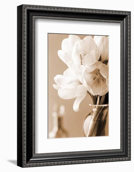 Tulips in Sepia-Christine Zalewski-Framed Art Print