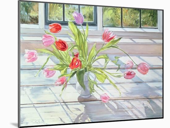 Tulips in the Evening Light, 1990-Timothy Easton-Mounted Giclee Print