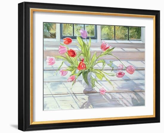 Tulips in the Evening Light, 1990-Timothy Easton-Framed Giclee Print