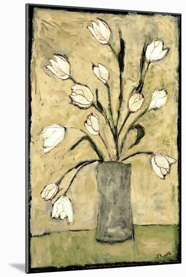 Tulips in White-Bagnato Judi-Mounted Art Print