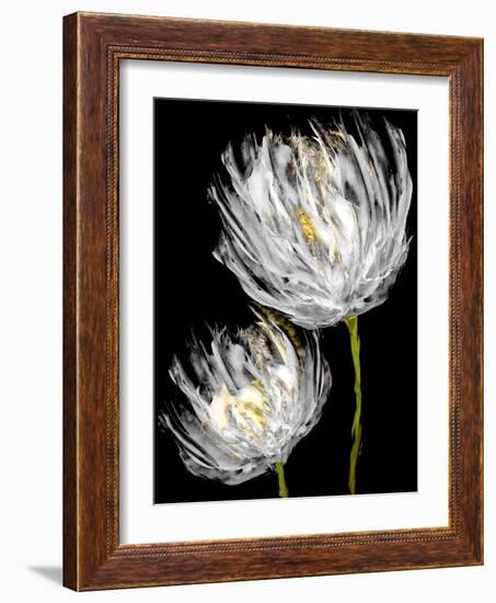 Tulips on Black II-Vanessa Austin-Framed Art Print