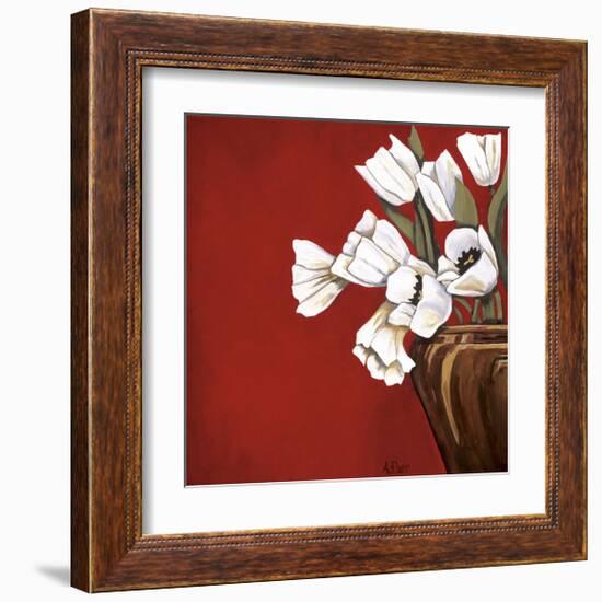 Tulips on Red-Ann Parr-Framed Giclee Print