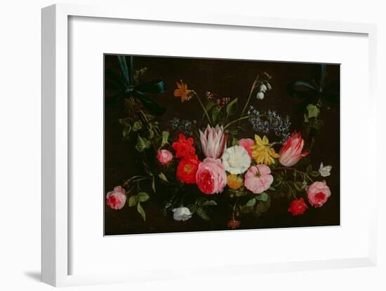 Tulips, Peonies and Butterflies-Jan Van, The Elder Kessel-Framed Giclee Print