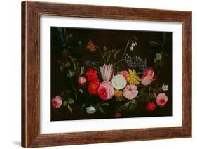 Tulips, Peonies and Butterflies-Jan Van, The Elder Kessel-Framed Giclee Print