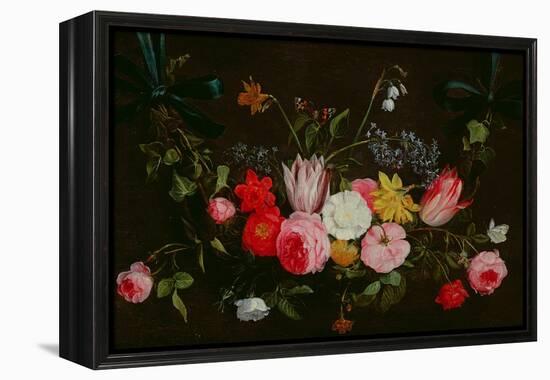 Tulips, Peonies and Butterflies-Jan Van, The Elder Kessel-Framed Premier Image Canvas