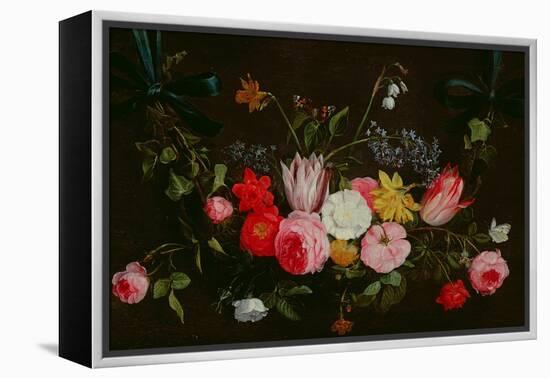 Tulips, Peonies and Butterflies-Jan Van, The Elder Kessel-Framed Premier Image Canvas