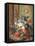 Tulips, Roses and Other Flowers in a Classical Urn Overturned by a Cat Chasing a Mouse-Johannes Christianus Roedig-Framed Premier Image Canvas