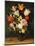 Tulips, Roses and Other Flowers in a Glass Vase-Balthasar van der Ast-Mounted Giclee Print