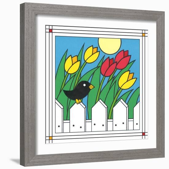 Tulips with Kernel 1-Denny Driver-Framed Giclee Print