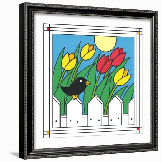 Tulips with Kernel 1-Denny Driver-Framed Giclee Print