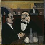 The Intellectuals at the Cafe Rotonde, 1916-Tullio Garbari-Mounted Giclee Print