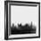 Tulsa City Skyline - Black-NaxArt-Framed Art Print