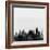 Tulsa City Skyline - Black-NaxArt-Framed Art Print