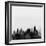 Tulsa City Skyline - Black-NaxArt-Framed Art Print