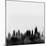 Tulsa City Skyline - Black-NaxArt-Mounted Art Print