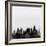 Tulsa City Skyline - Black-NaxArt-Framed Art Print