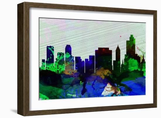 Tulsa City Skyline-NaxArt-Framed Art Print