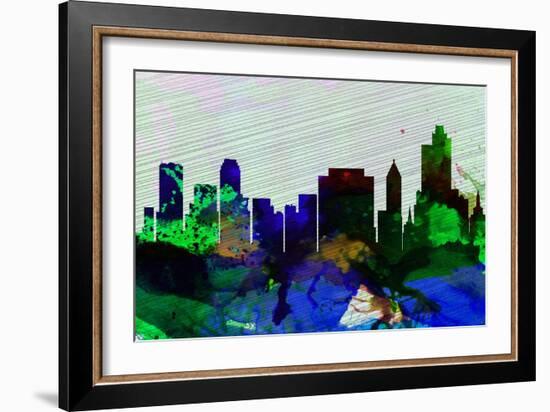 Tulsa City Skyline-NaxArt-Framed Art Print