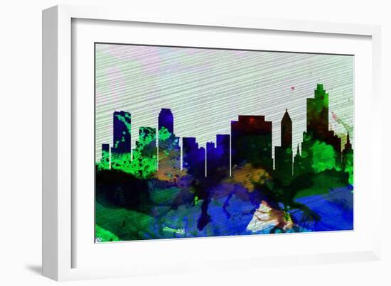 Tulsa City Skyline-NaxArt-Framed Art Print