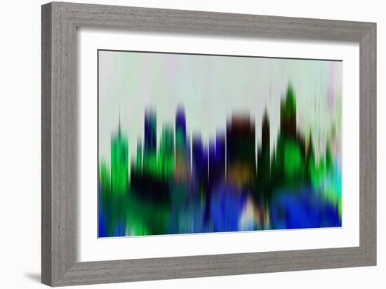 Tulsa Downtown Skyline-NaxArt-Framed Art Print