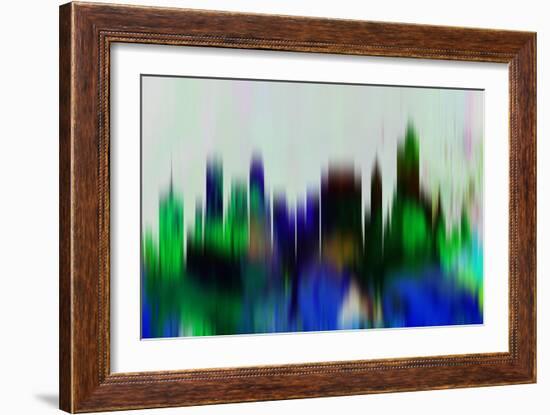 Tulsa Downtown Skyline-NaxArt-Framed Art Print