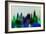 Tulsa Downtown Skyline-NaxArt-Framed Art Print