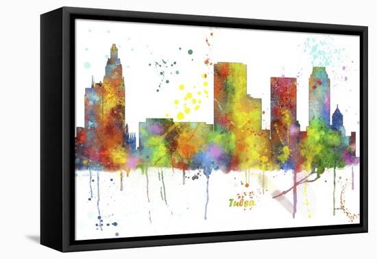 Tulsa Oklahoma Skyline MCLR 1-Marlene Watson-Framed Premier Image Canvas