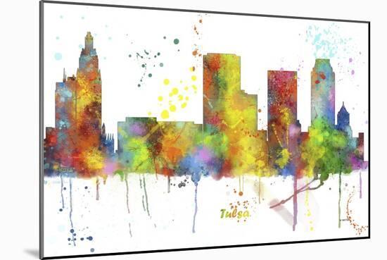 Tulsa Oklahoma Skyline MCLR 1-Marlene Watson-Mounted Giclee Print