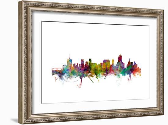 Tulsa Oklahoma Skyline-Michael Tompsett-Framed Art Print