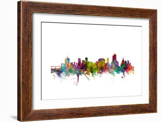 Tulsa Oklahoma Skyline-Michael Tompsett-Framed Art Print