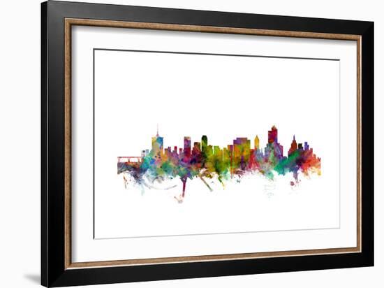 Tulsa Oklahoma Skyline-Michael Tompsett-Framed Art Print