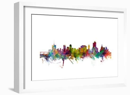 Tulsa Oklahoma Skyline-Michael Tompsett-Framed Art Print