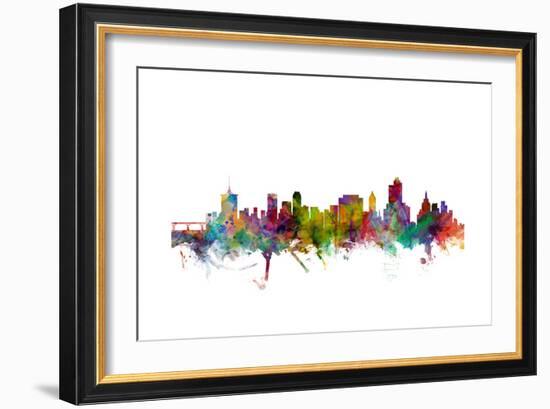 Tulsa Oklahoma Skyline-Michael Tompsett-Framed Art Print