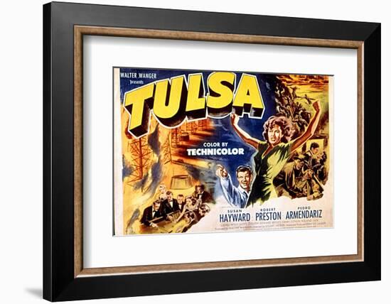 Tulsa, Robert Preston, Susan Hayward, 1949-null-Framed Photo