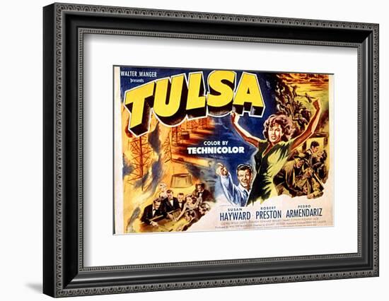 Tulsa, Robert Preston, Susan Hayward, 1949-null-Framed Photo