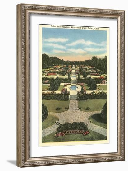 Tulsa Rose Garden-null-Framed Art Print