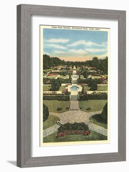 Tulsa Rose Garden-null-Framed Art Print