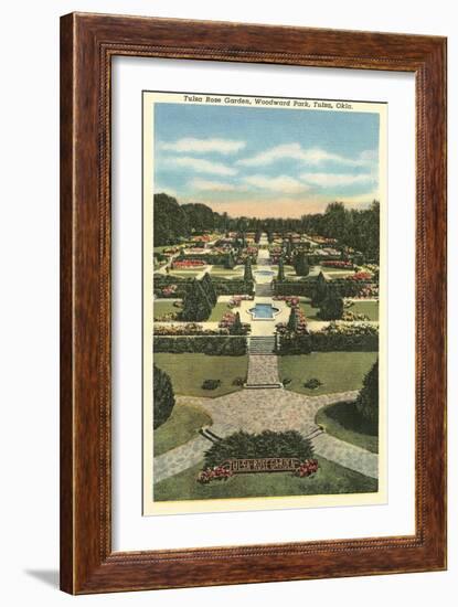 Tulsa Rose Garden-null-Framed Art Print