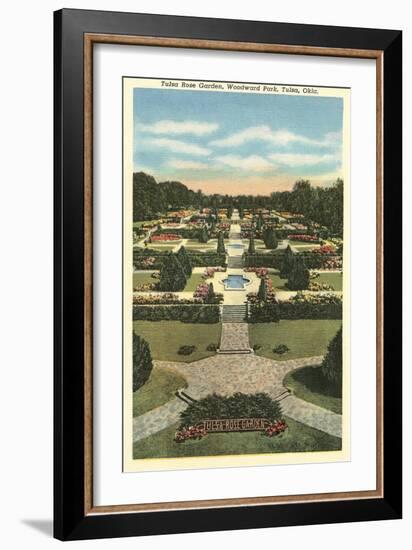 Tulsa Rose Garden-null-Framed Art Print